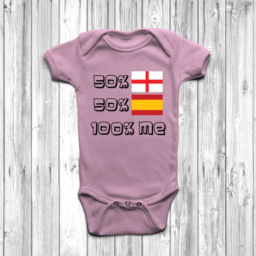 Get trendy with 50% English 50% Spanish Baby Grow - Baby Grow available at DizzyKitten. Grab yours for £8.95 today!