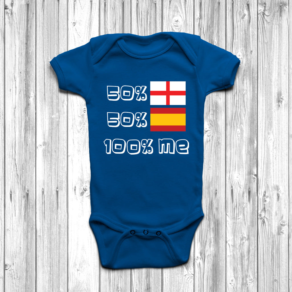 Get trendy with 50% English 50% Spanish Baby Grow - Baby Grow available at DizzyKitten. Grab yours for £9.45 today!