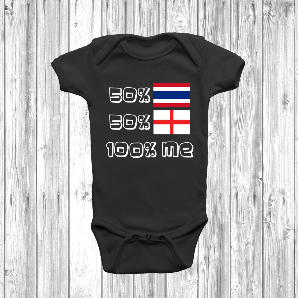 Get trendy with 50% Thai 50% English Baby Grow - Baby Grow available at DizzyKitten. Grab yours for £8.95 today!