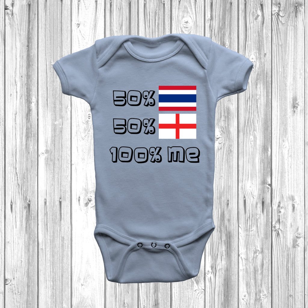 Get trendy with 50% Thai 50% English Baby Grow - Baby Grow available at DizzyKitten. Grab yours for £9.45 today!
