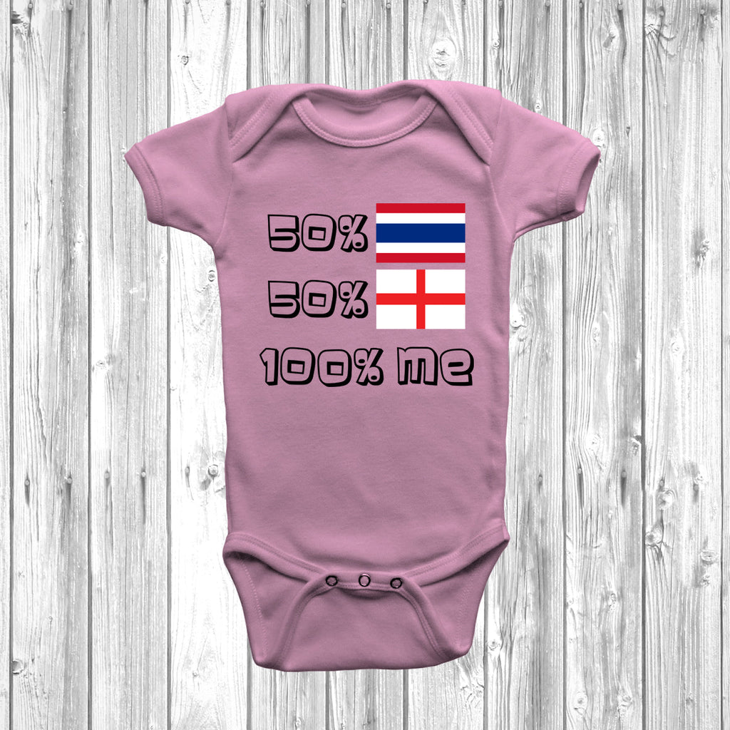 Get trendy with 50% Thai 50% English Baby Grow - Baby Grow available at DizzyKitten. Grab yours for £8.95 today!