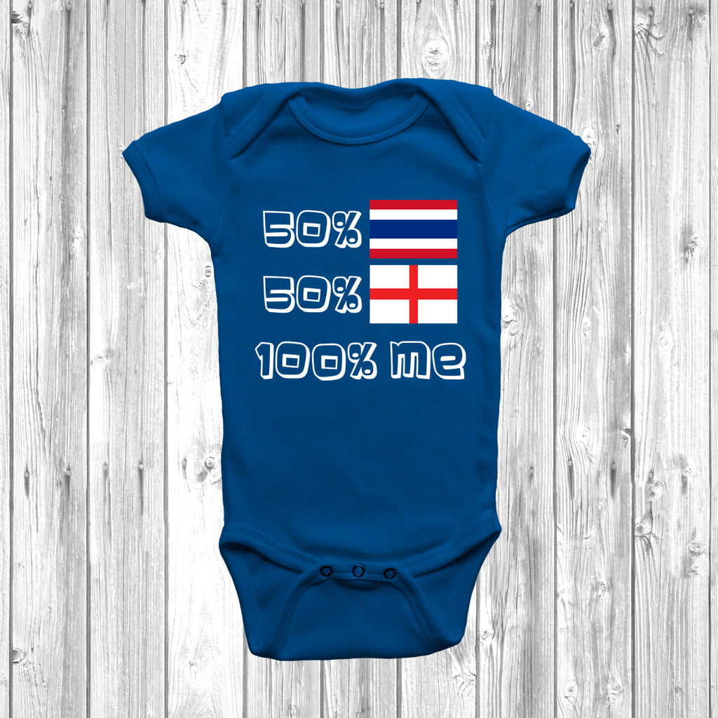 Get trendy with 50% Thai 50% English Baby Grow - Baby Grow available at DizzyKitten. Grab yours for £8.95 today!