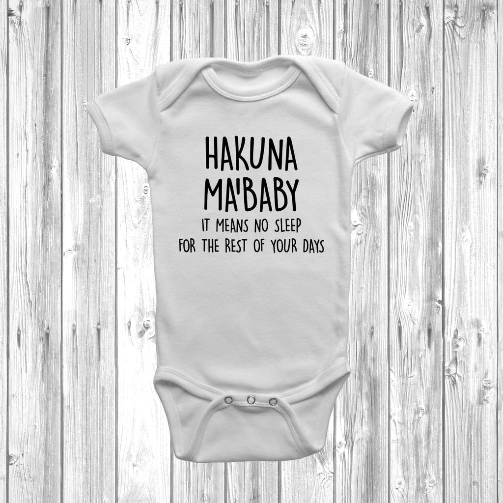 Get trendy with Hakuna Ma'Baby Baby Grow -  available at DizzyKitten. Grab yours for £7.49 today!