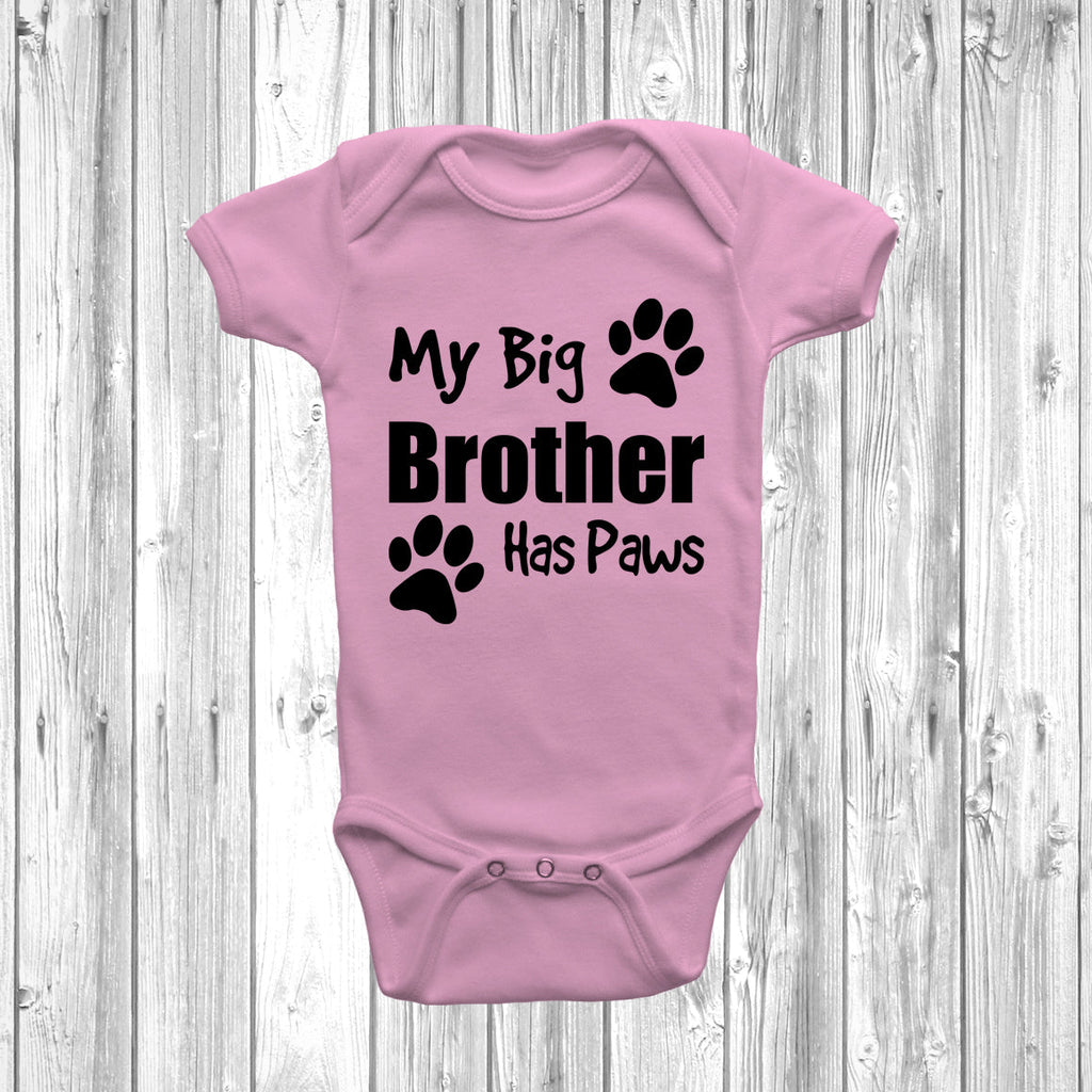 Get trendy with My Big Brother Has Paws Baby Grow -  available at DizzyKitten. Grab yours for £8.45 today!