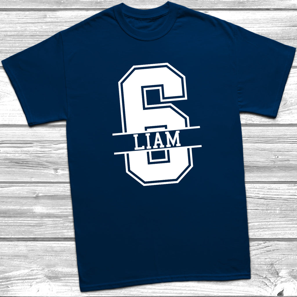 Get trendy with Personalised 6th Birthday Monogram T-Shirt - T-Shirt available at DizzyKitten. Grab yours for £9.99 today!