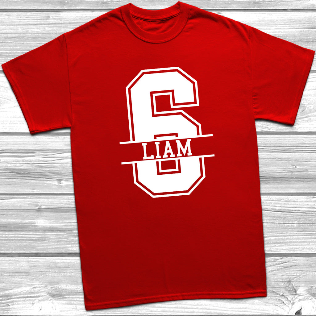 Get trendy with Personalised 6th Birthday Monogram T-Shirt - T-Shirt available at DizzyKitten. Grab yours for £10.49 today!