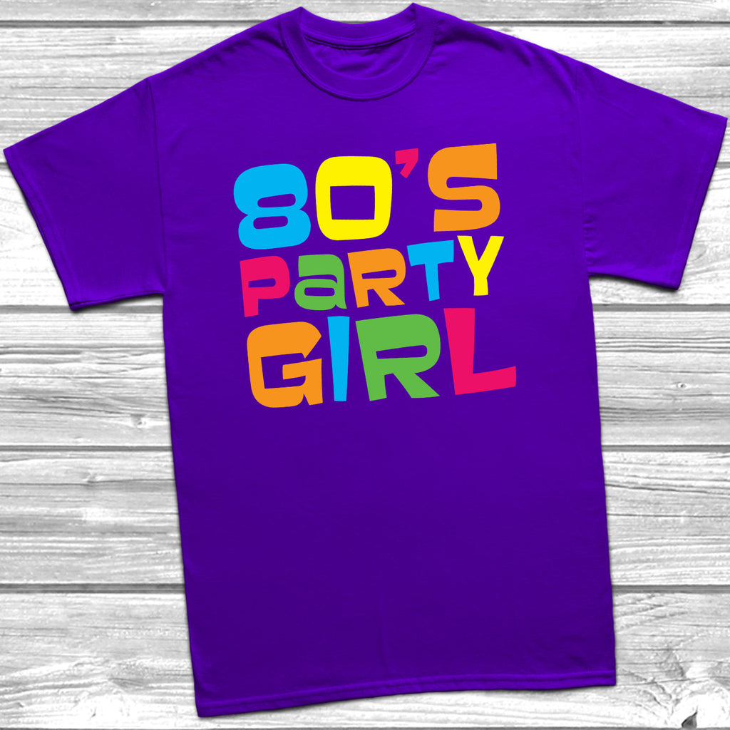 Get trendy with 80's Party Girl T-Shirt - T-Shirt available at DizzyKitten. Grab yours for £10.99 today!