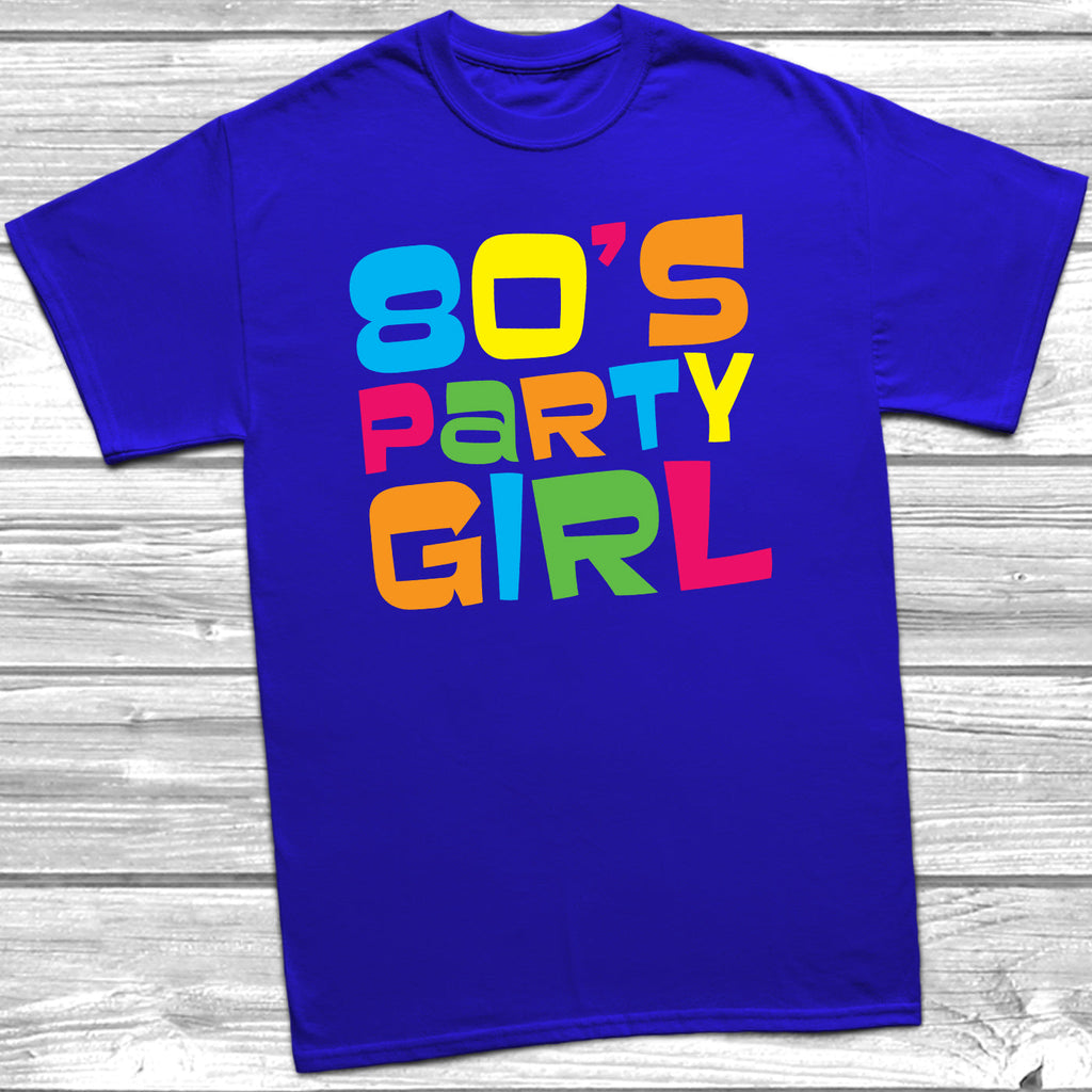 Get trendy with 80's Party Girl T-Shirt - T-Shirt available at DizzyKitten. Grab yours for £10.99 today!