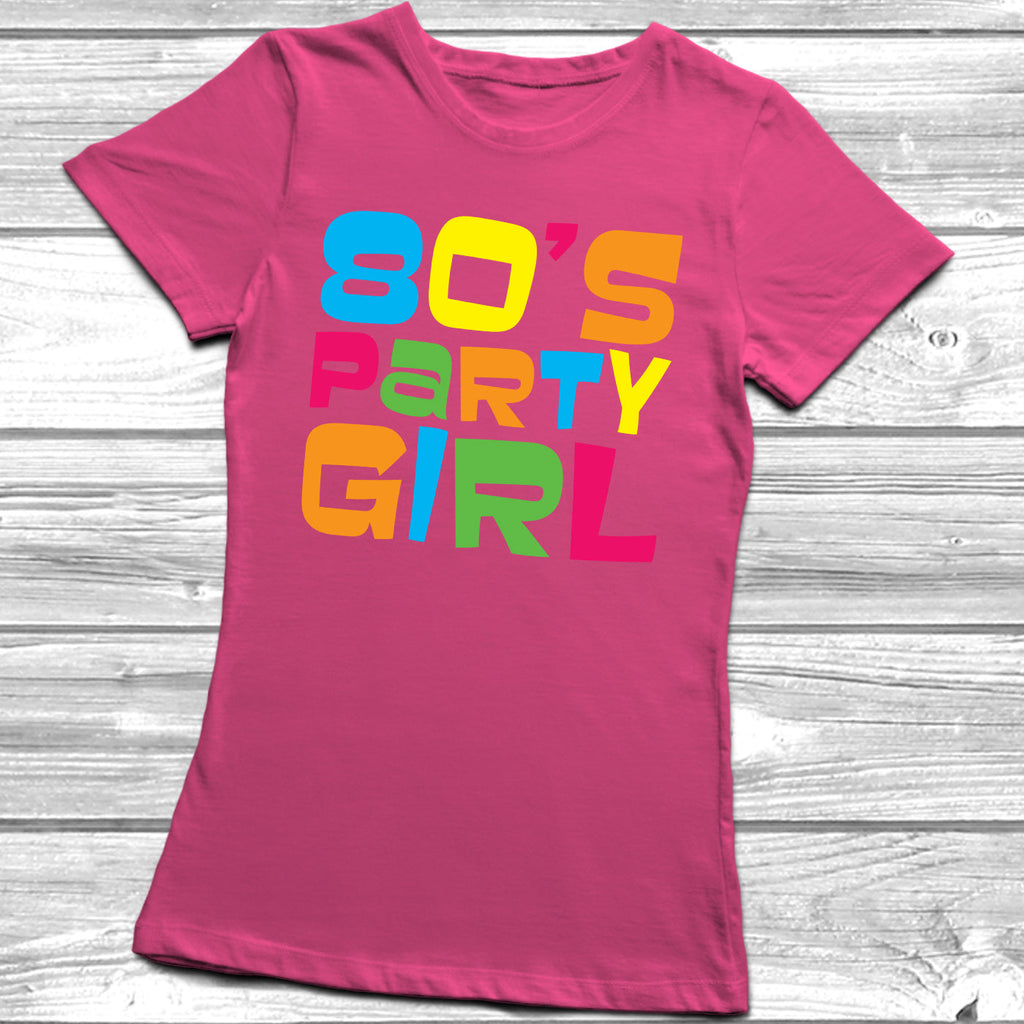 Get trendy with 80's Party Girl T-Shirt - T-Shirt available at DizzyKitten. Grab yours for £10.99 today!