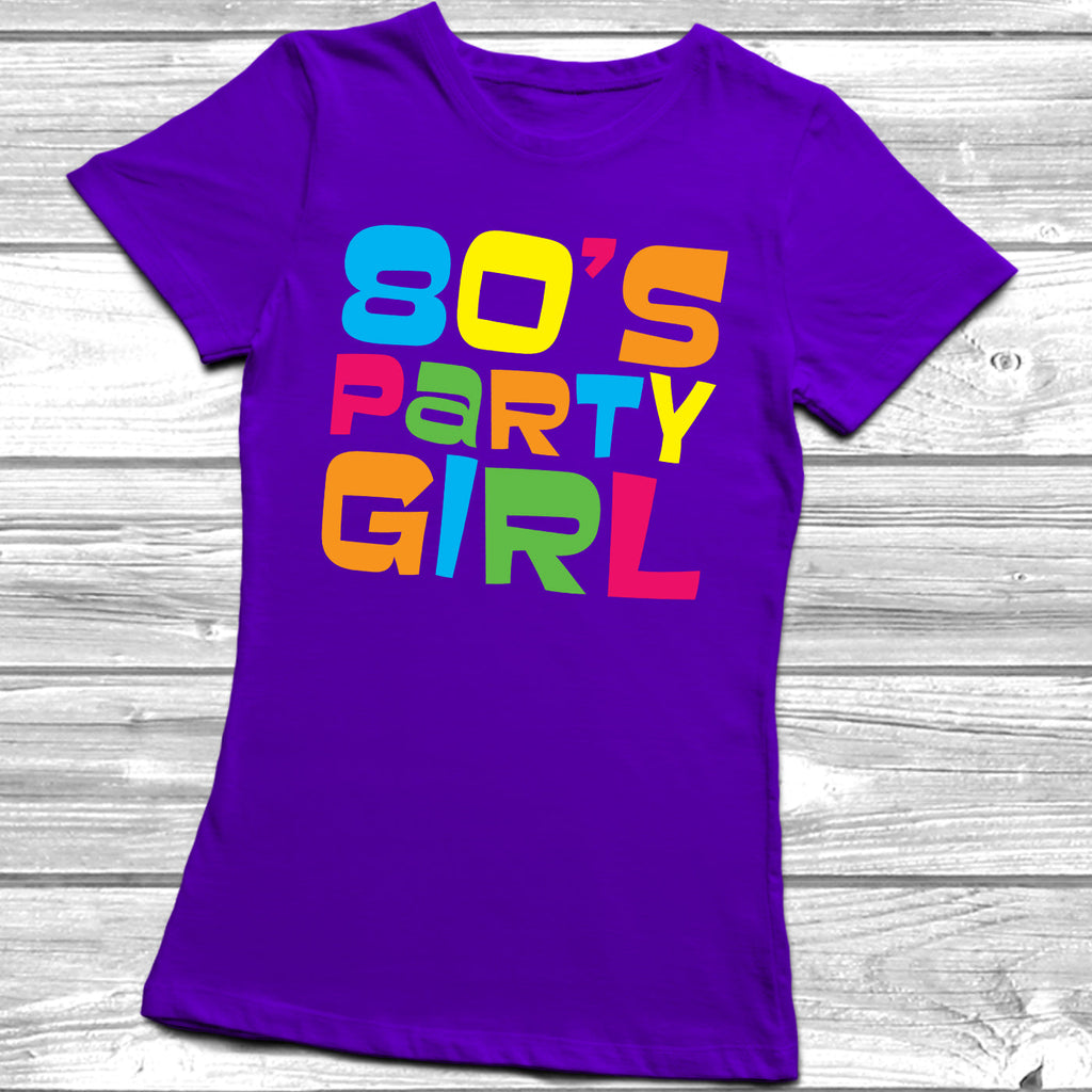 Get trendy with 80's Party Girl T-Shirt - T-Shirt available at DizzyKitten. Grab yours for £10.49 today!