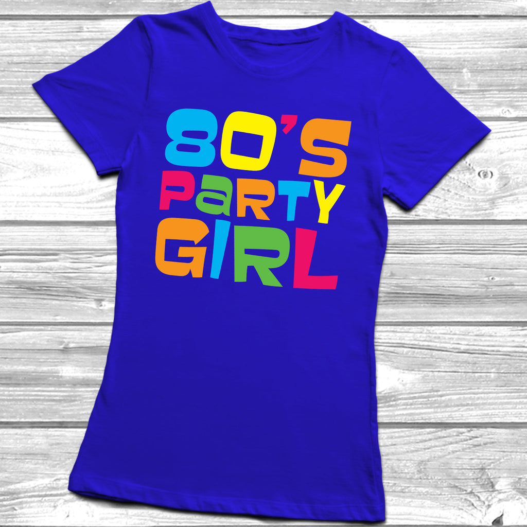 Get trendy with 80's Party Girl T-Shirt - T-Shirt available at DizzyKitten. Grab yours for £10.99 today!