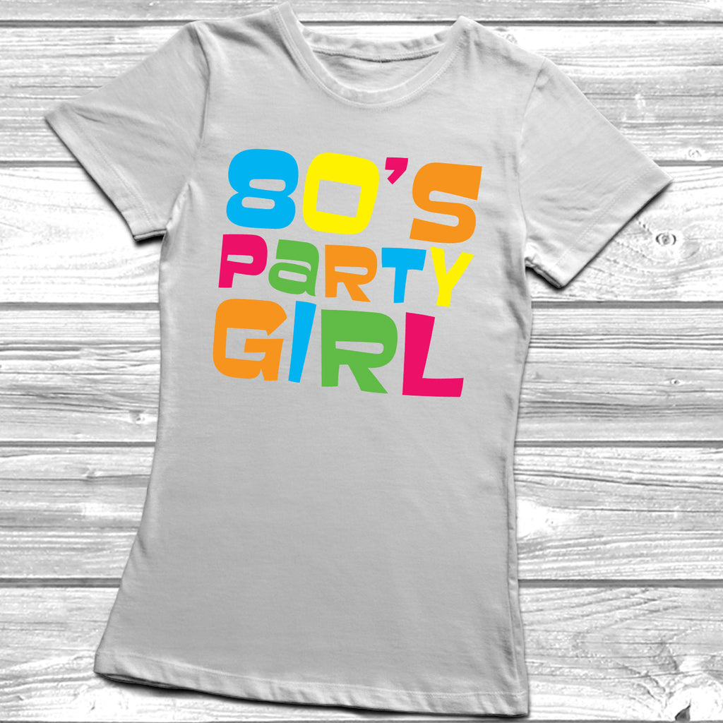 Get trendy with 80's Party Girl T-Shirt - T-Shirt available at DizzyKitten. Grab yours for £10.99 today!