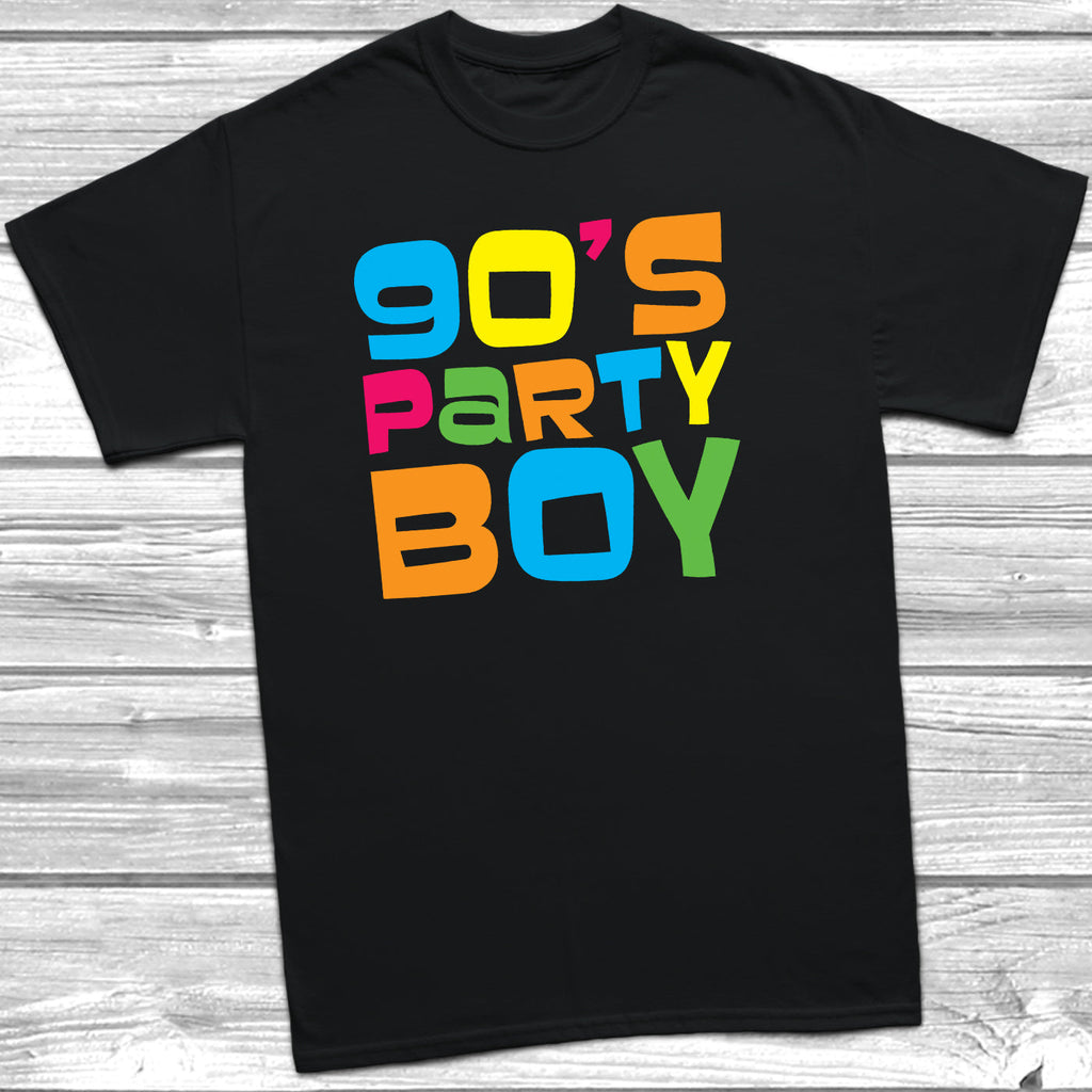 Get trendy with 90s Party Boy T-Shirt - T-Shirt available at DizzyKitten. Grab yours for £10.49 today!