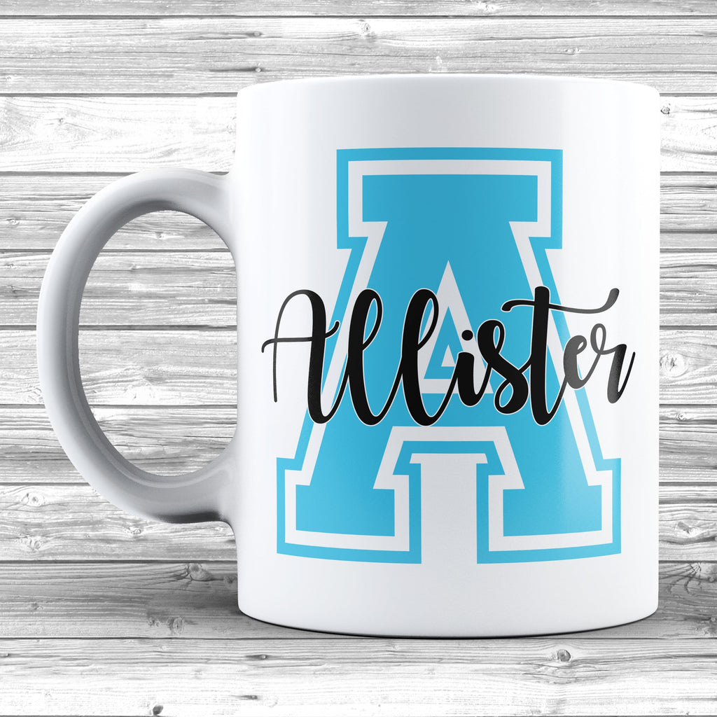 Get trendy with A - Name On A Mug - Mug available at DizzyKitten. Grab yours for £8.99 today!