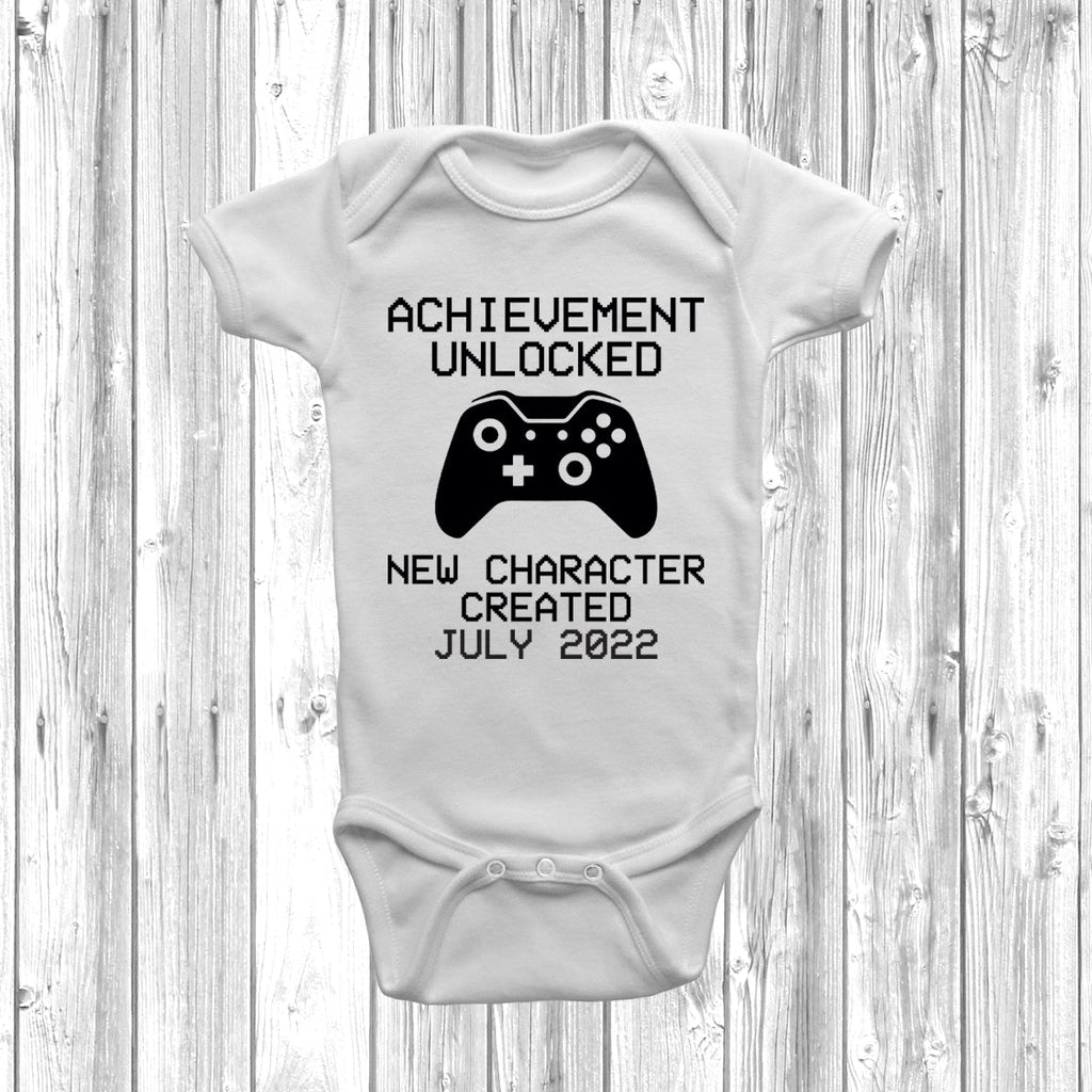 Get trendy with Achievement Unlocked New Character Created Baby Grow - Baby Grow available at DizzyKitten. Grab yours for £8.99 today!