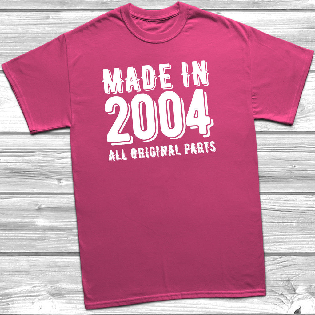 Get trendy with Made In 2004 All Original Parts T-Shirt - T-Shirt available at DizzyKitten. Grab yours for £10.49 today!