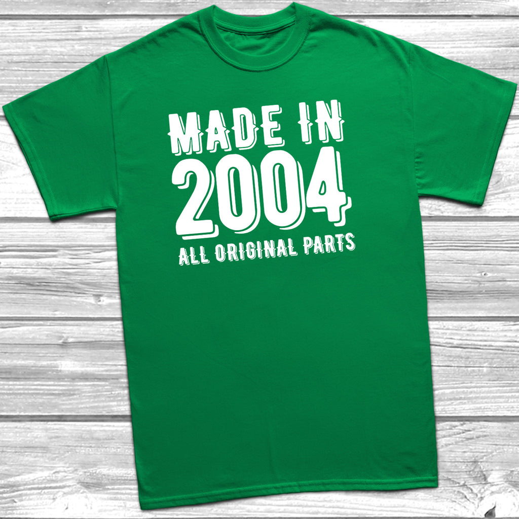 Get trendy with Made In 2004 All Original Parts T-Shirt - T-Shirt available at DizzyKitten. Grab yours for £10.49 today!