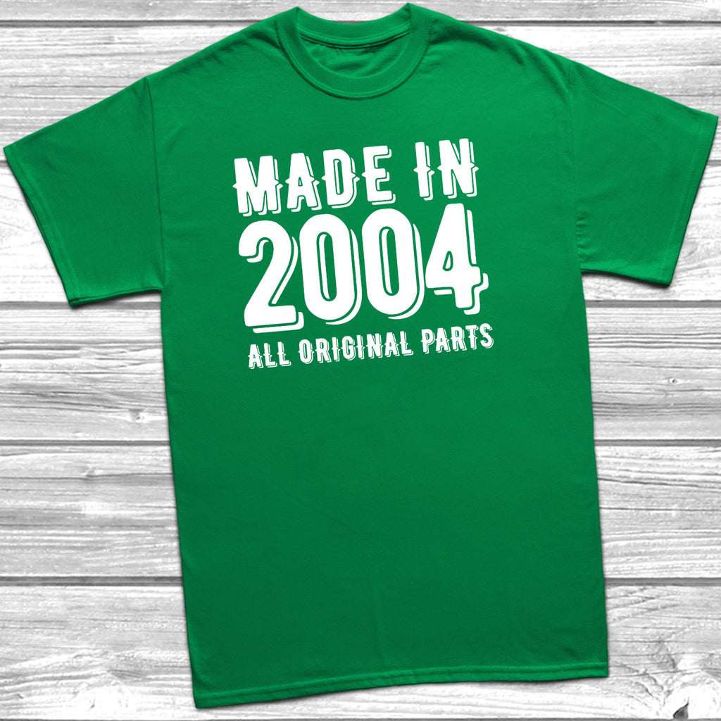 Get trendy with Made In 2004 All Original Parts T-Shirt - T-Shirt available at DizzyKitten. Grab yours for £9.99 today!