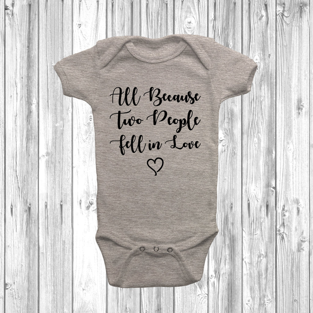 Get trendy with Two People Fell In Love Baby Grow - Baby Grow available at DizzyKitten. Grab yours for £9.45 today!