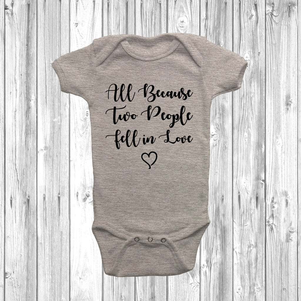 Get trendy with Two People Fell In Love Baby Grow - Baby Grow available at DizzyKitten. Grab yours for £8.95 today!