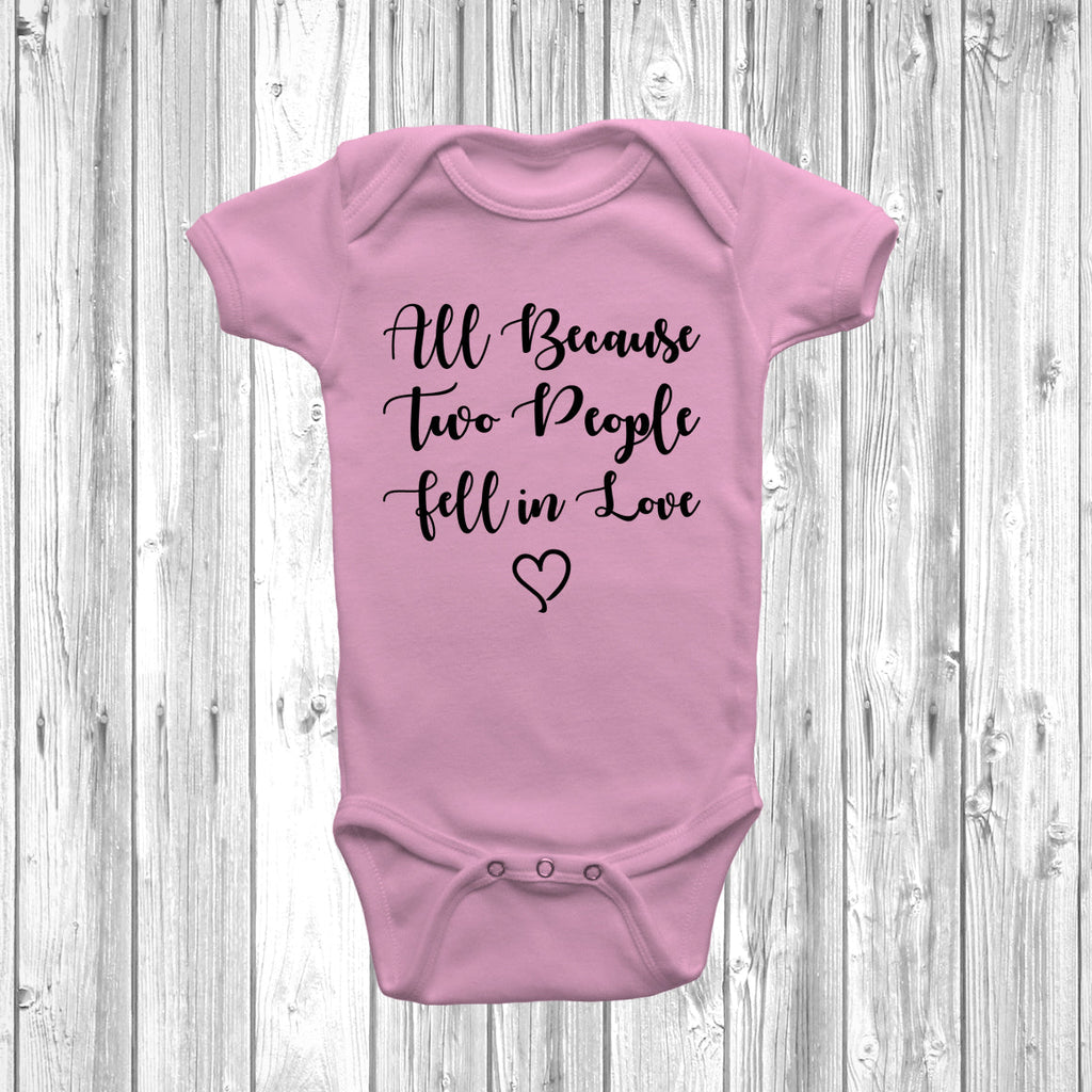 Get trendy with Two People Fell In Love Baby Grow - Baby Grow available at DizzyKitten. Grab yours for £9.45 today!