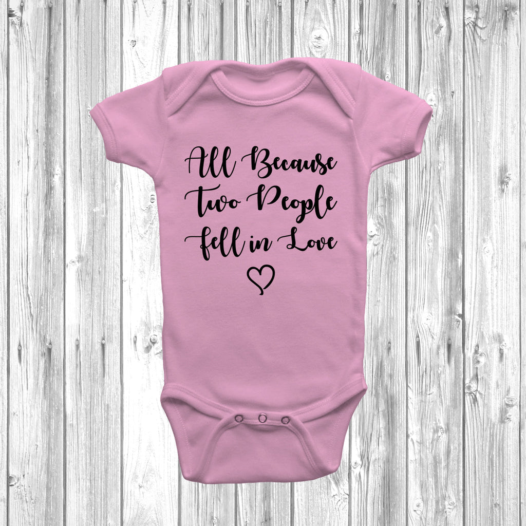 Get trendy with Two People Fell In Love Baby Grow - Baby Grow available at DizzyKitten. Grab yours for £8.95 today!
