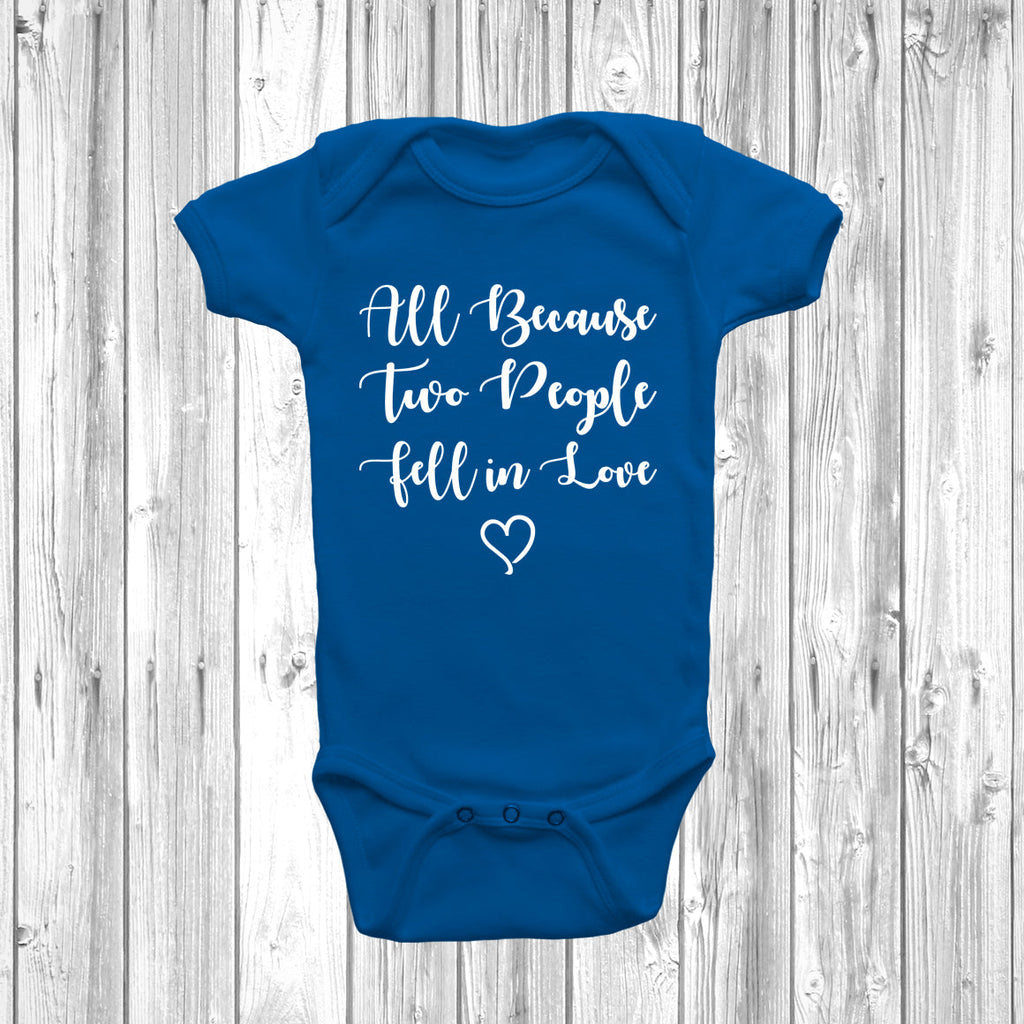 Get trendy with Two People Fell In Love Baby Grow - Baby Grow available at DizzyKitten. Grab yours for £9.45 today!