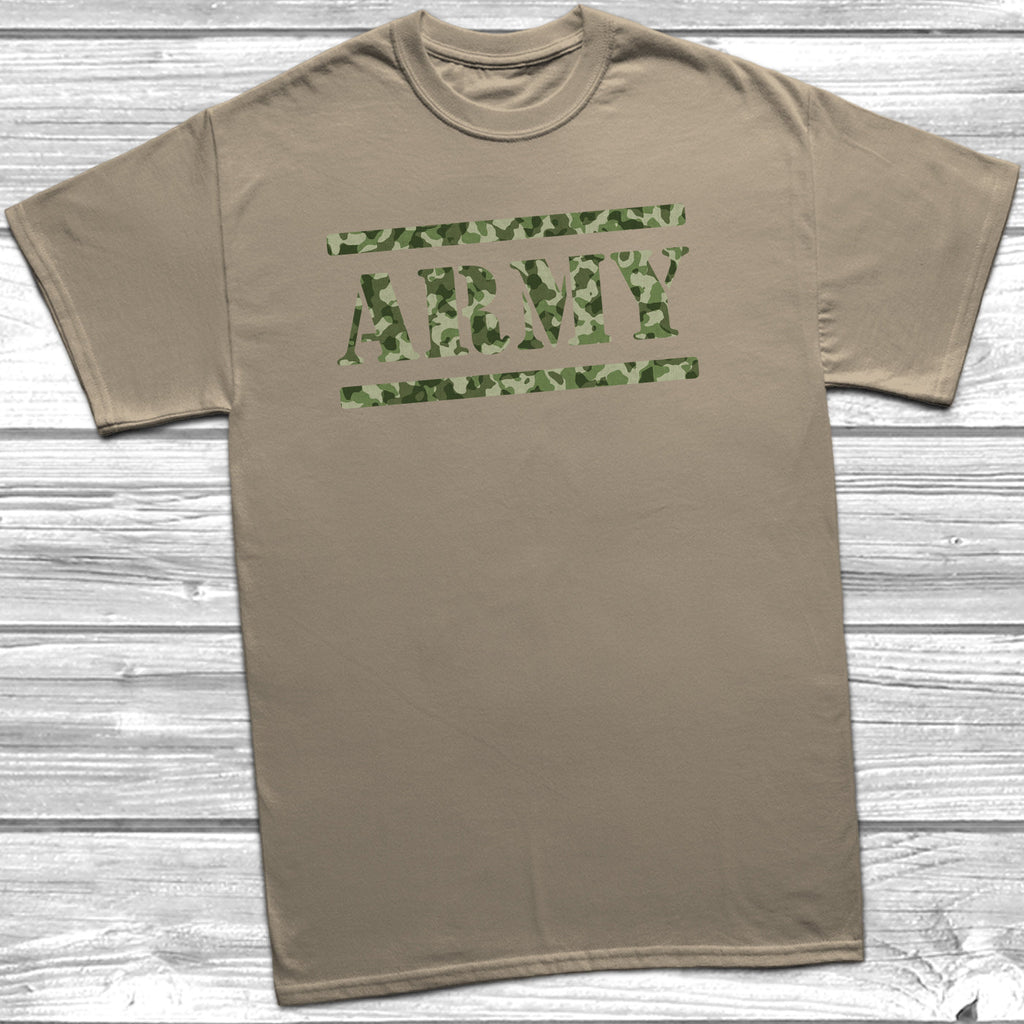 Get trendy with Army Camouflage T-Shirt - T-Shirt available at DizzyKitten. Grab yours for £9.99 today!