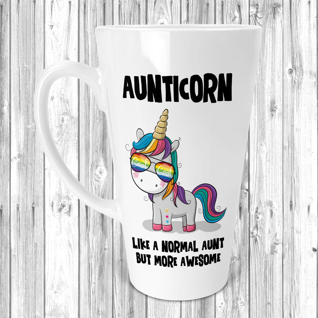 Get trendy with Aunticorn Latte Mug 12oz / 17oz - Mug available at DizzyKitten. Grab yours for £10.95 today!