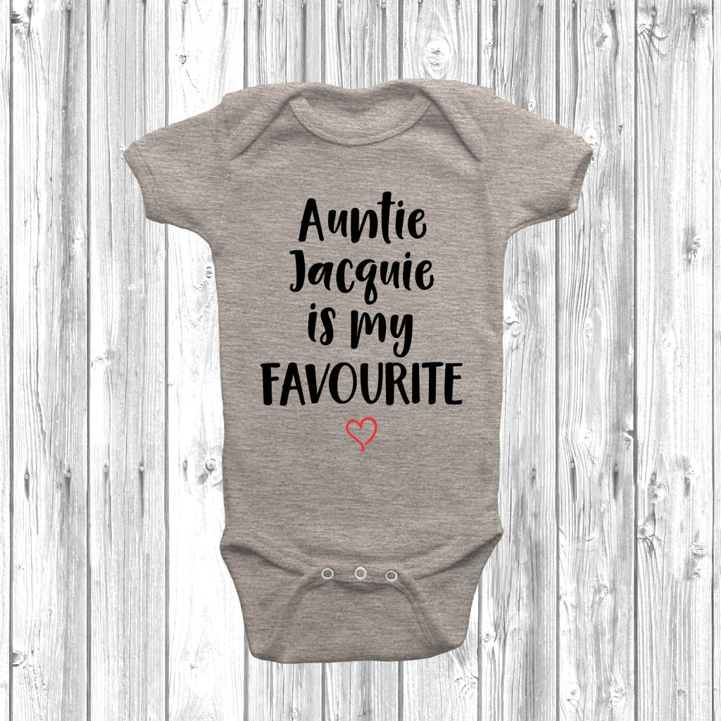 Get trendy with Personalised Auntie Is My Favourite Baby Grow - Baby Grow available at DizzyKitten. Grab yours for £7.95 today!