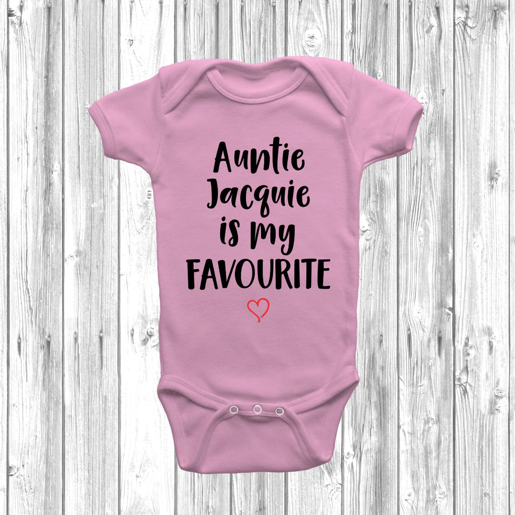 Get trendy with Personalised Auntie Is My Favourite Baby Grow - Baby Grow available at DizzyKitten. Grab yours for £7.95 today!