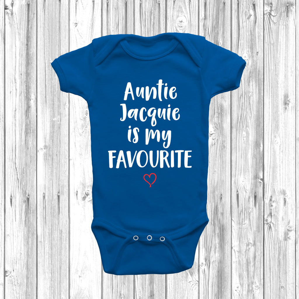 Get trendy with Personalised Auntie Is My Favourite Baby Grow - Baby Grow available at DizzyKitten. Grab yours for £7.95 today!