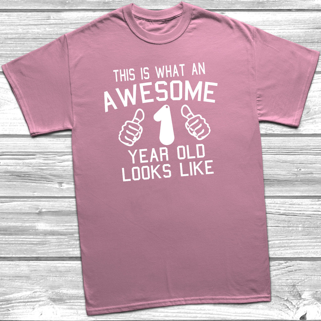 Get trendy with Awesome 1 Year Old Looks Like T-Shirt - T-Shirt available at DizzyKitten. Grab yours for £8.95 today!