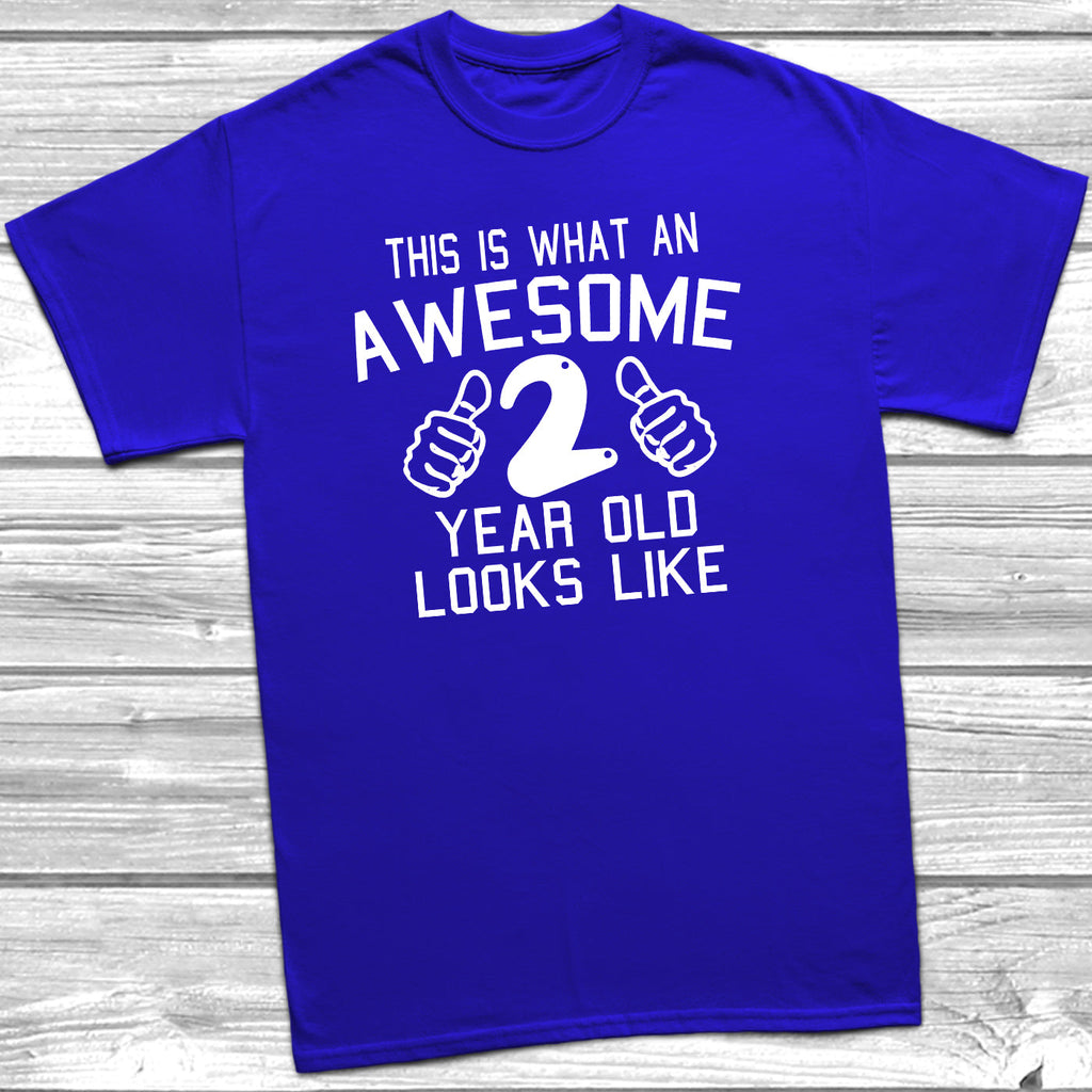 Get trendy with Awesome 2 Year Old Looks Like T-Shirt - T-Shirt available at DizzyKitten. Grab yours for £8.95 today!