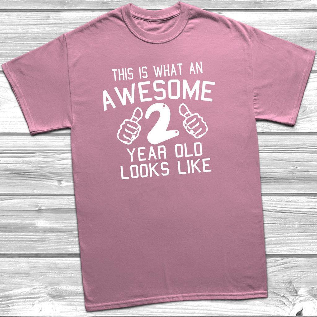 Get trendy with Awesome 2 Year Old Looks Like T-Shirt - T-Shirt available at DizzyKitten. Grab yours for £8.95 today!