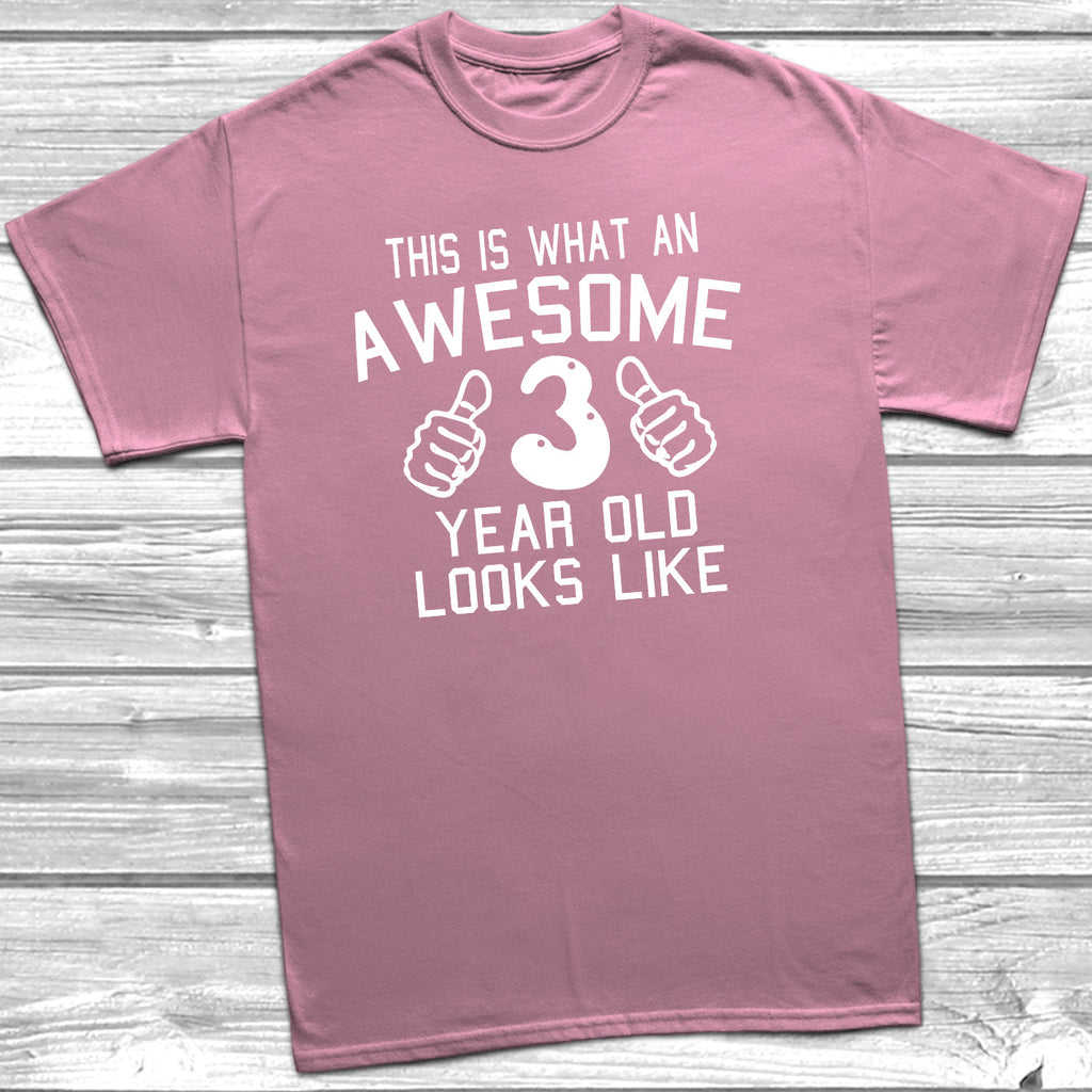 Get trendy with Awesome 3 Year Old Looks Like T-Shirt - T-Shirt available at DizzyKitten. Grab yours for £8.95 today!