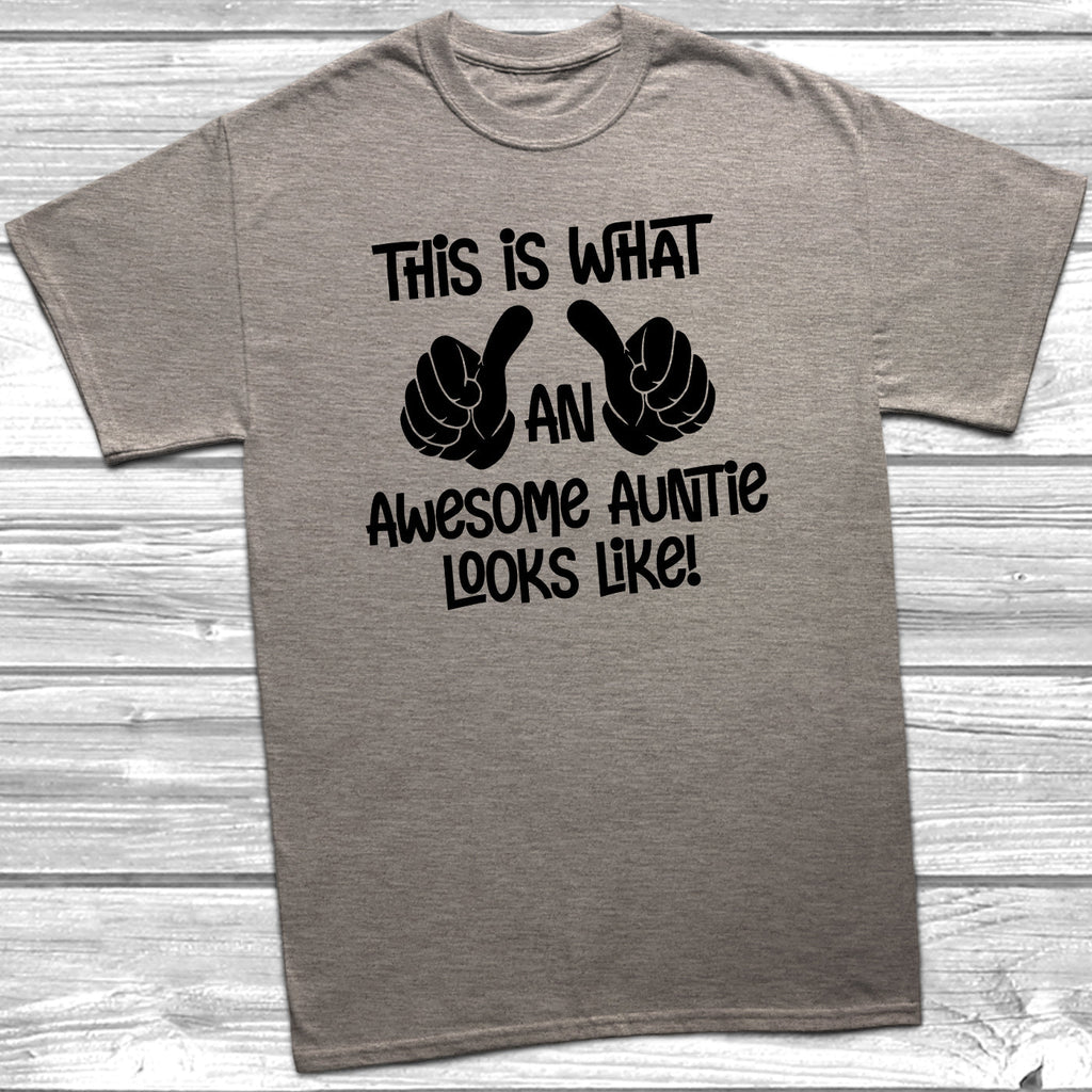 Get trendy with This Is What An Awesome Auntie Looks Like T-Shirt - T-Shirt available at DizzyKitten. Grab yours for £8.49 today!