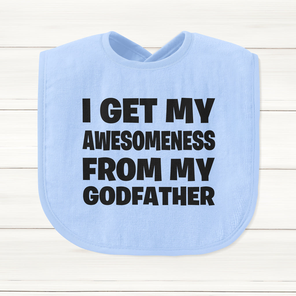 Get trendy with I Get My Awesomeness From My Godfather Baby Bib - Baby Grow available at DizzyKitten. Grab yours for £6.45 today!