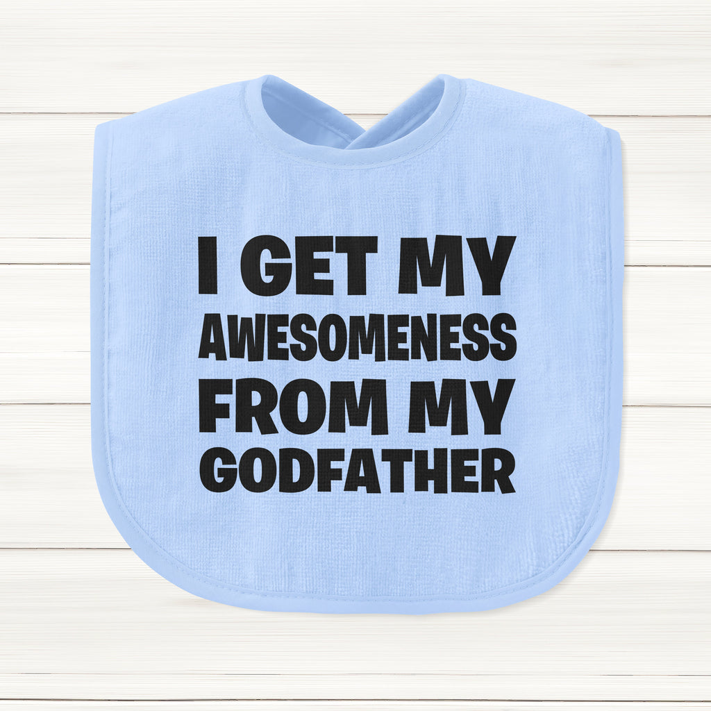 Get trendy with I Get My Awesomeness From My Godfather Baby Bib - Baby Grow available at DizzyKitten. Grab yours for £5.95 today!