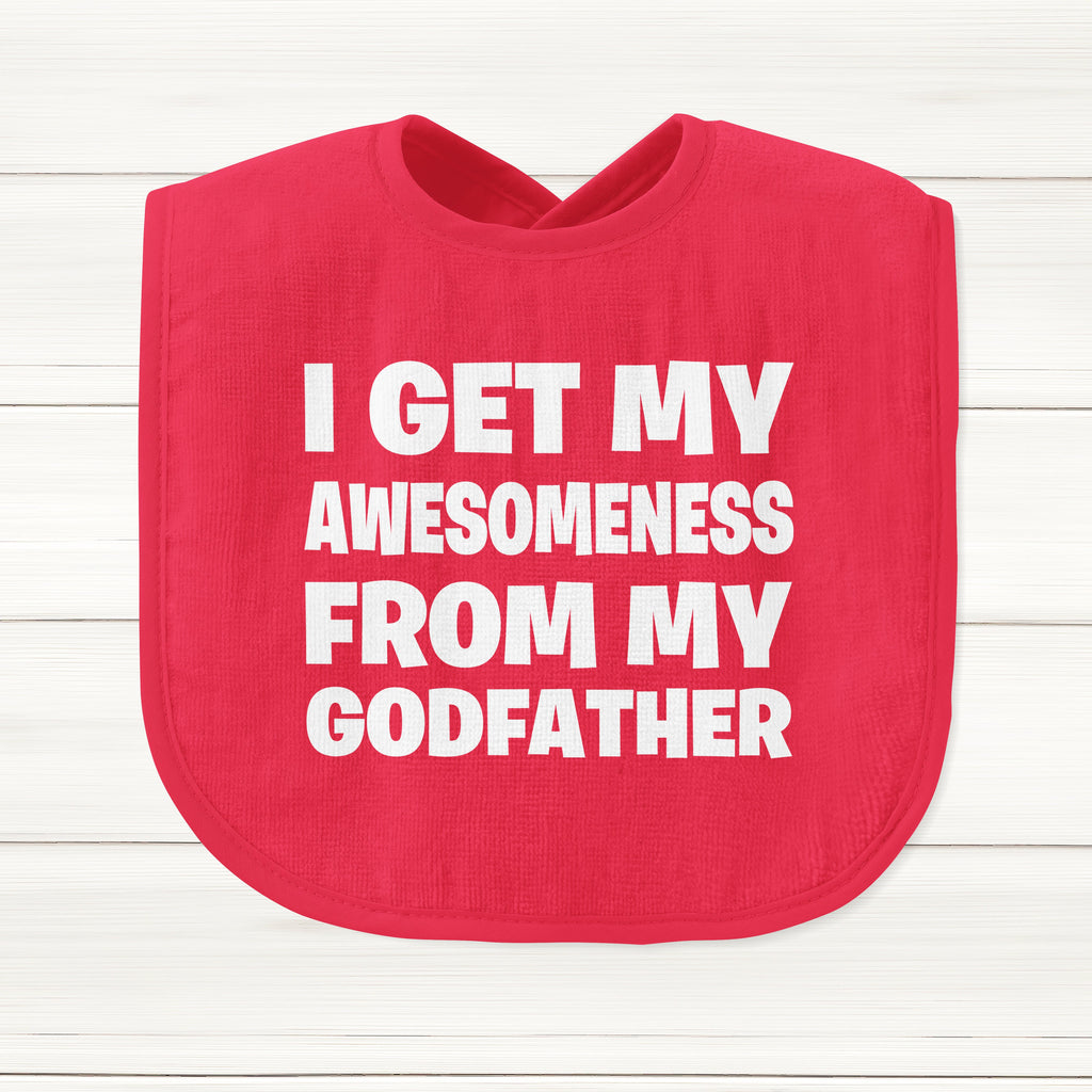 Get trendy with I Get My Awesomeness From My Godfather Baby Bib - Baby Grow available at DizzyKitten. Grab yours for £5.95 today!