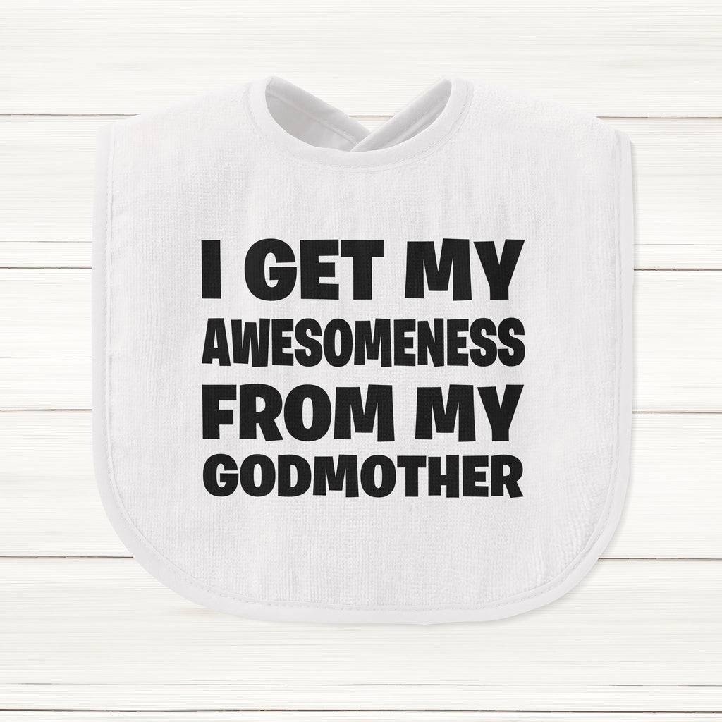 Get trendy with I Get My Awesomeness From My Godmother Baby Bib - Baby Grow available at DizzyKitten. Grab yours for £6.45 today!