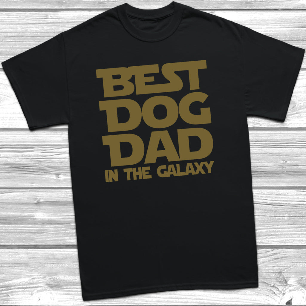 Get trendy with Best Dog Dad In The Galaxy T-Shirt - T-Shirt available at DizzyKitten. Grab yours for £9.95 today!