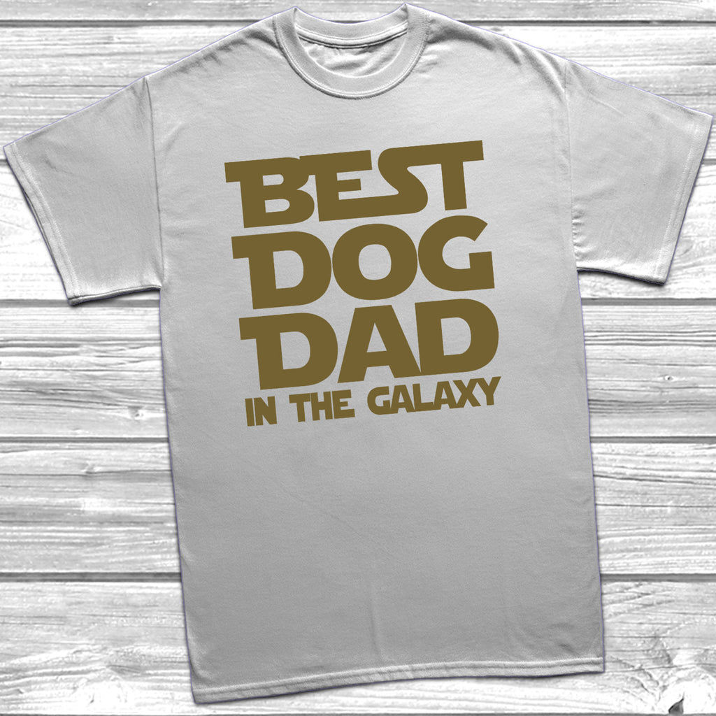 Get trendy with Best Dog Dad In The Galaxy T-Shirt - T-Shirt available at DizzyKitten. Grab yours for £10.45 today!