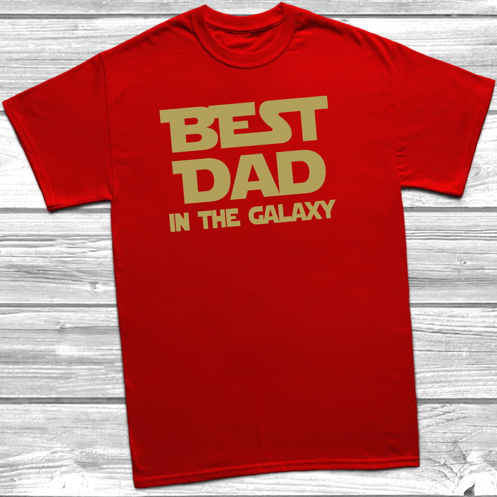 Get trendy with Best Dad In The Galaxy T-Shirt - T-Shirt available at DizzyKitten. Grab yours for £9.95 today!