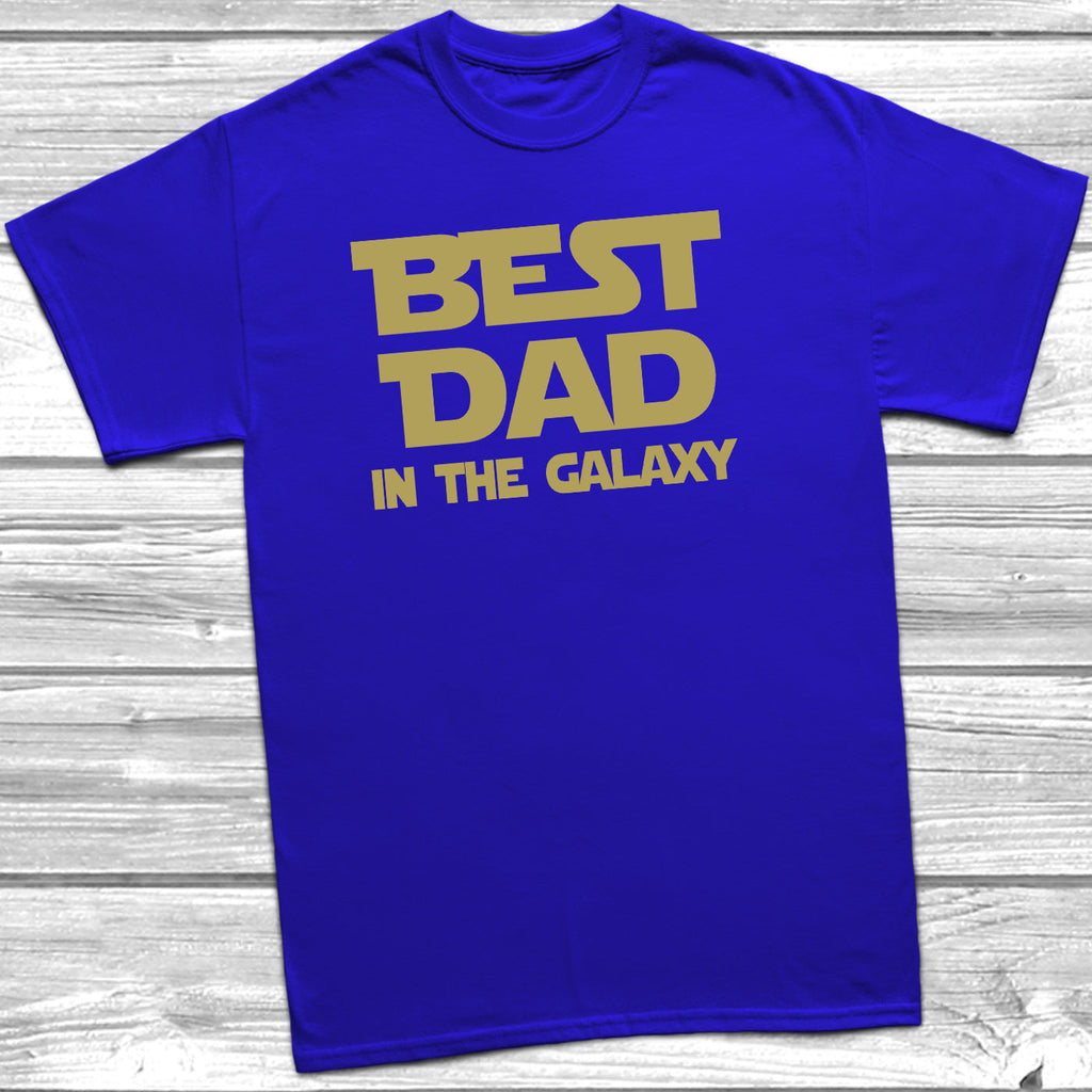 Get trendy with Best Dad In The Galaxy T-Shirt - T-Shirt available at DizzyKitten. Grab yours for £10.45 today!