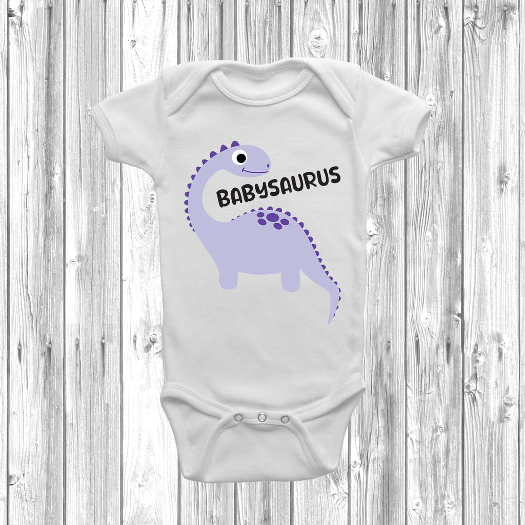 Get trendy with Big Sistersaurus Babysaurus T-Shirt Baby Grow Set -  available at DizzyKitten. Grab yours for £8.95 today!