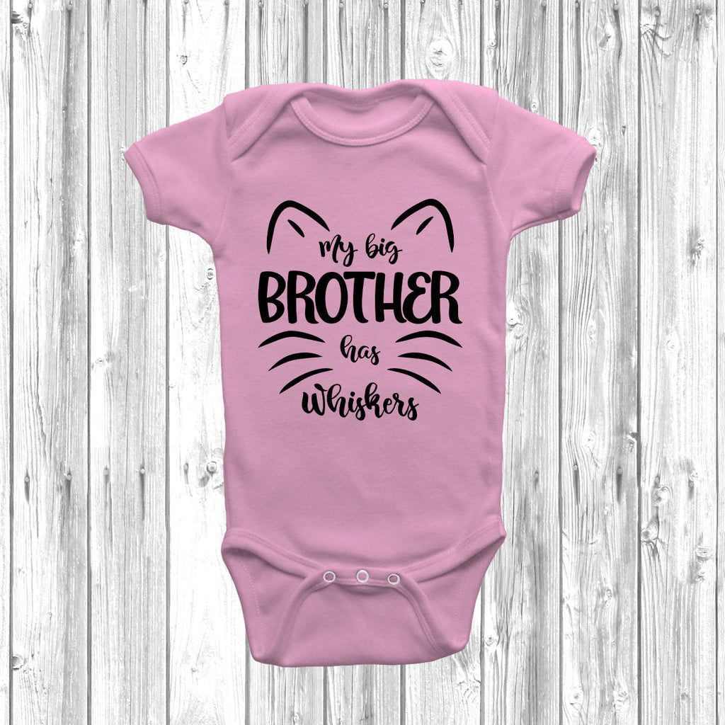 Get trendy with My Big Brother Has Whiskers Baby Grow -  available at DizzyKitten. Grab yours for £7.95 today!
