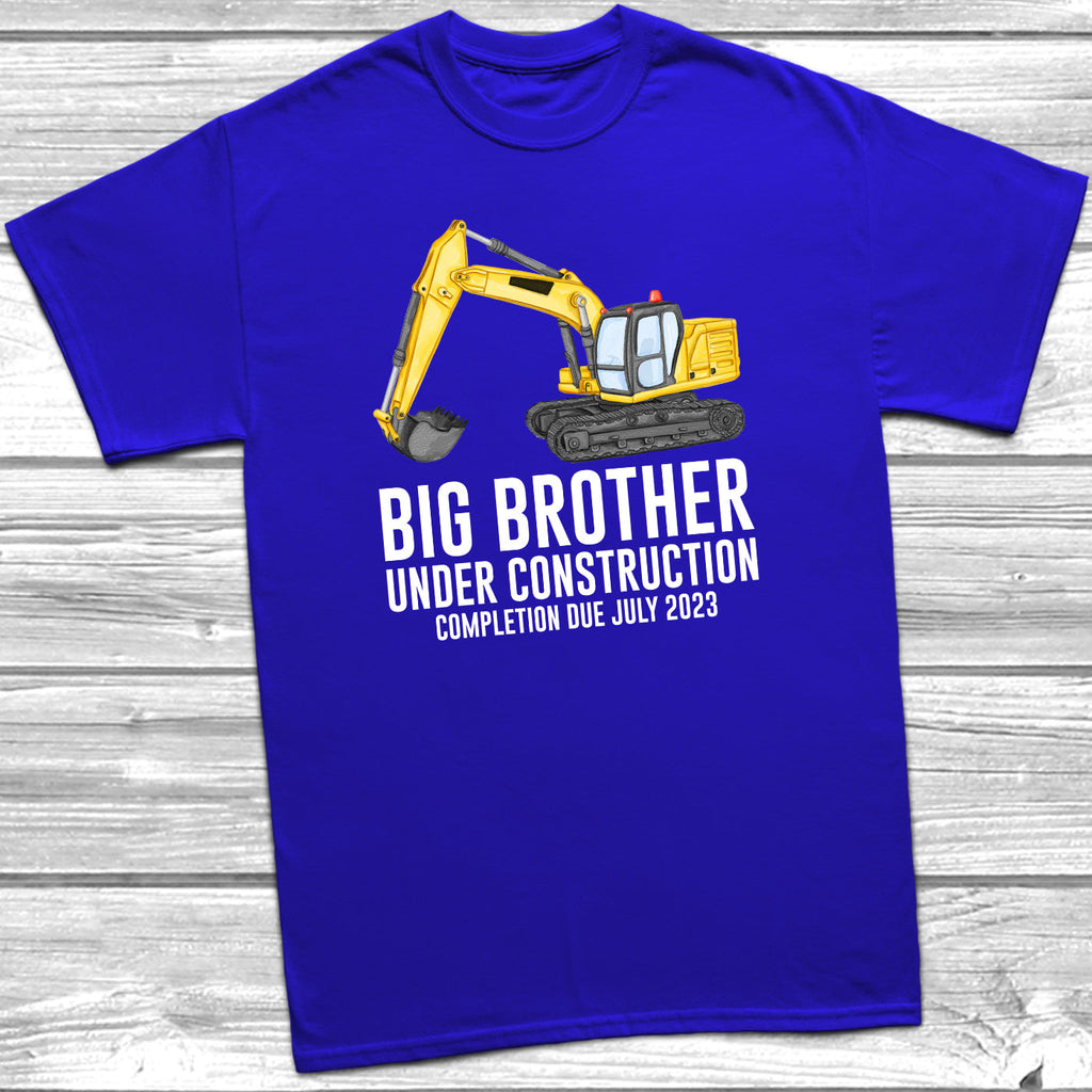 Get trendy with Personalised Big Brother Under Construction T-Shirt -  available at DizzyKitten. Grab yours for £10.45 today!