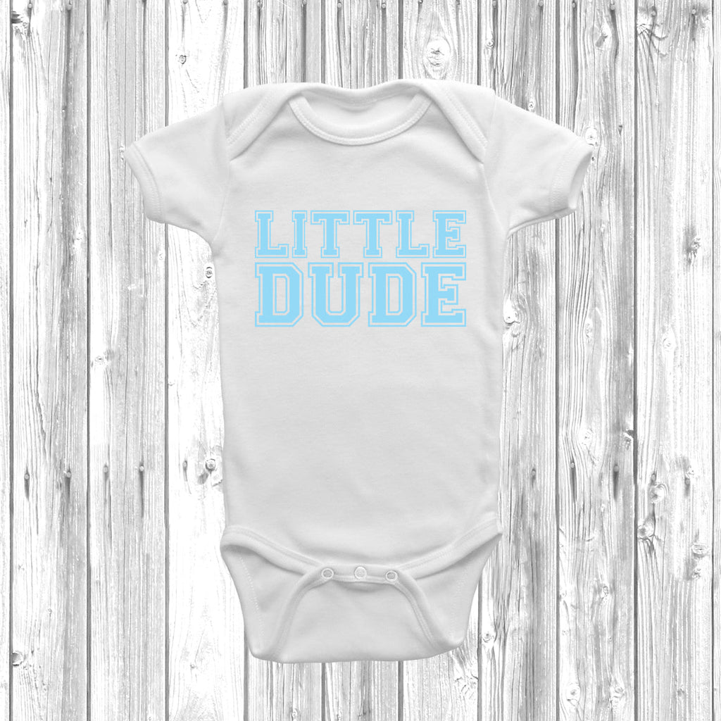 Get trendy with Big Dude Little Dude T-Shirt Baby Grow Set -  available at DizzyKitten. Grab yours for £9.45 today!