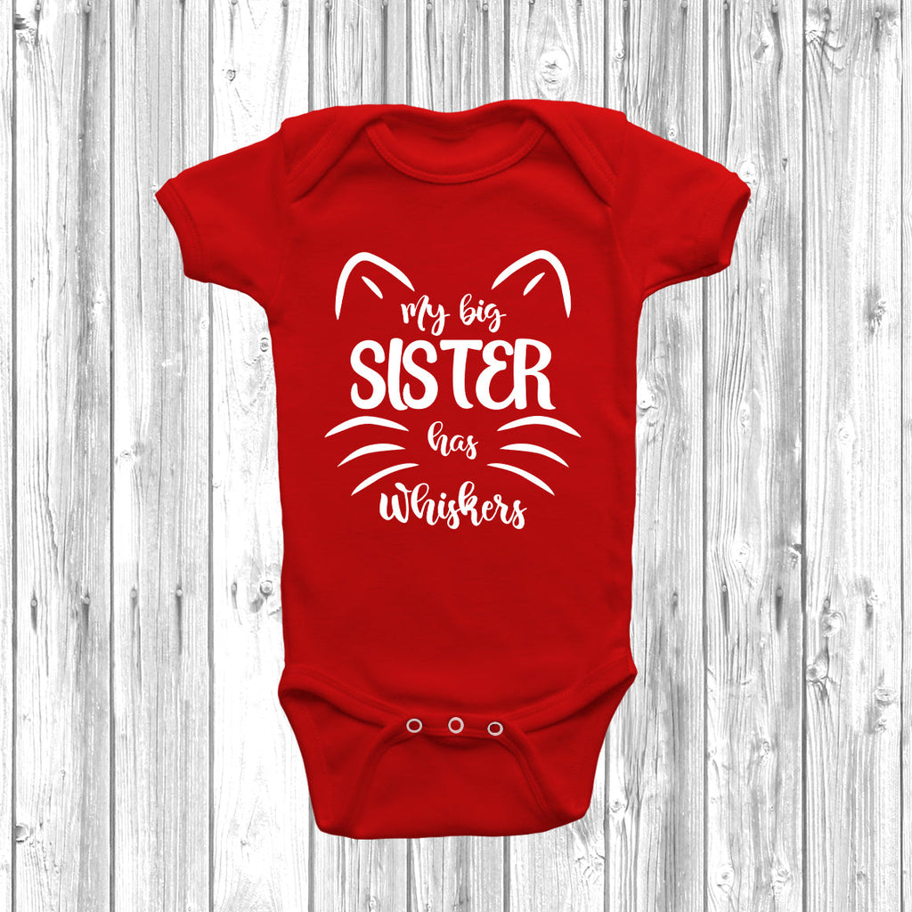 Get trendy with My Big Sister Has Whiskers Baby Grow -  available at DizzyKitten. Grab yours for £8.45 today!